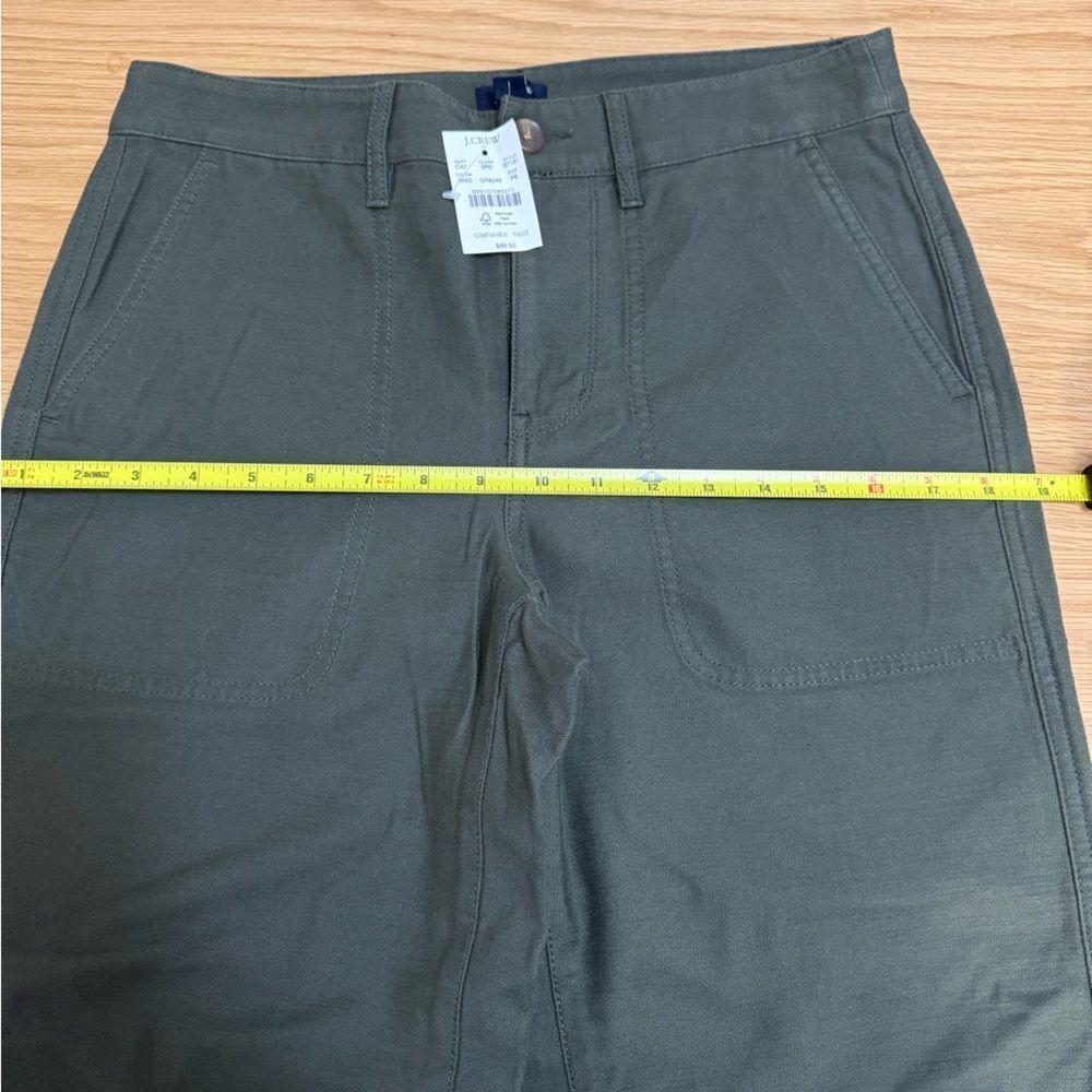 J.Crew Women’s Pants Style BT131 FA23 | Size P6 | 100% Cotton | Army Green | NWT - Picture 10 of 16